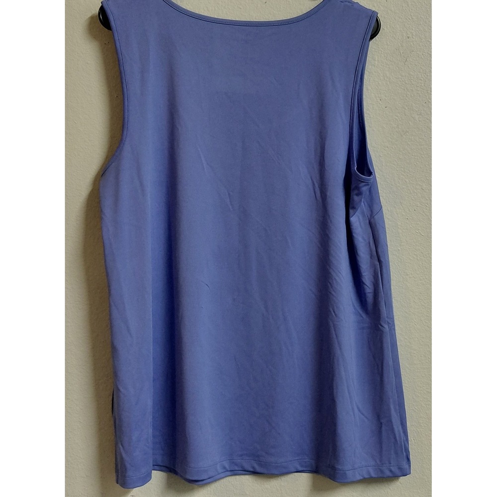 Catherines Womens 0X 14/16W Blue Scoop Neck Sleeveless Tank Top NWT - Picture 9 of 9
